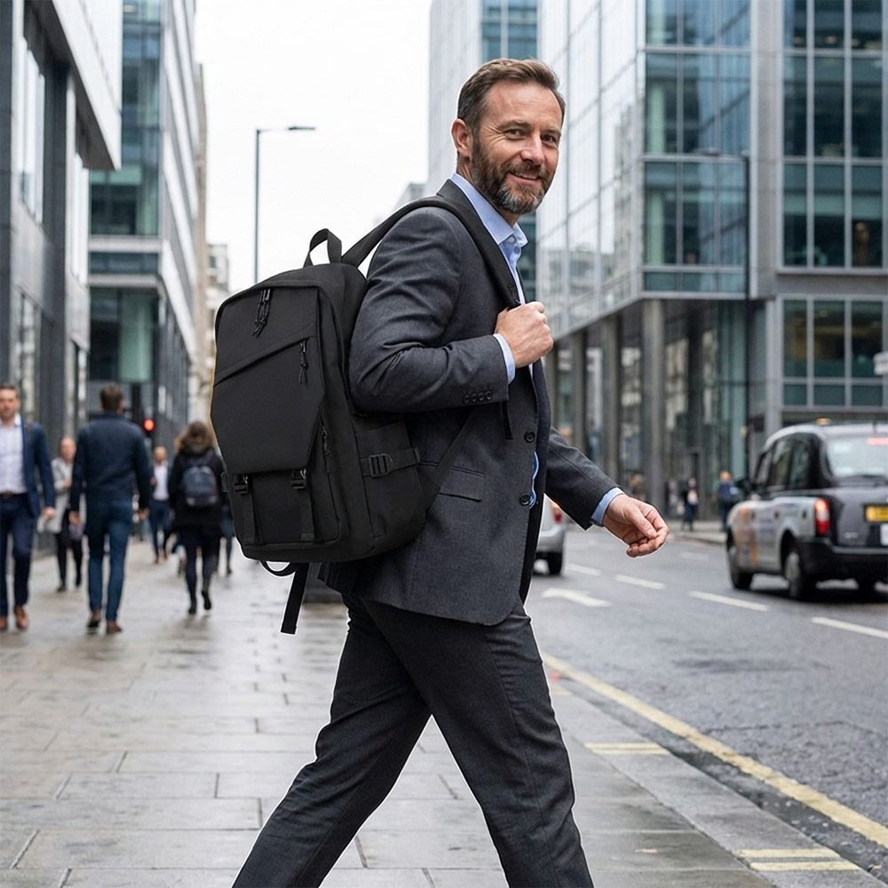 Canvas Backpack Casual - Zaino da Uomo Elegante per Affari,