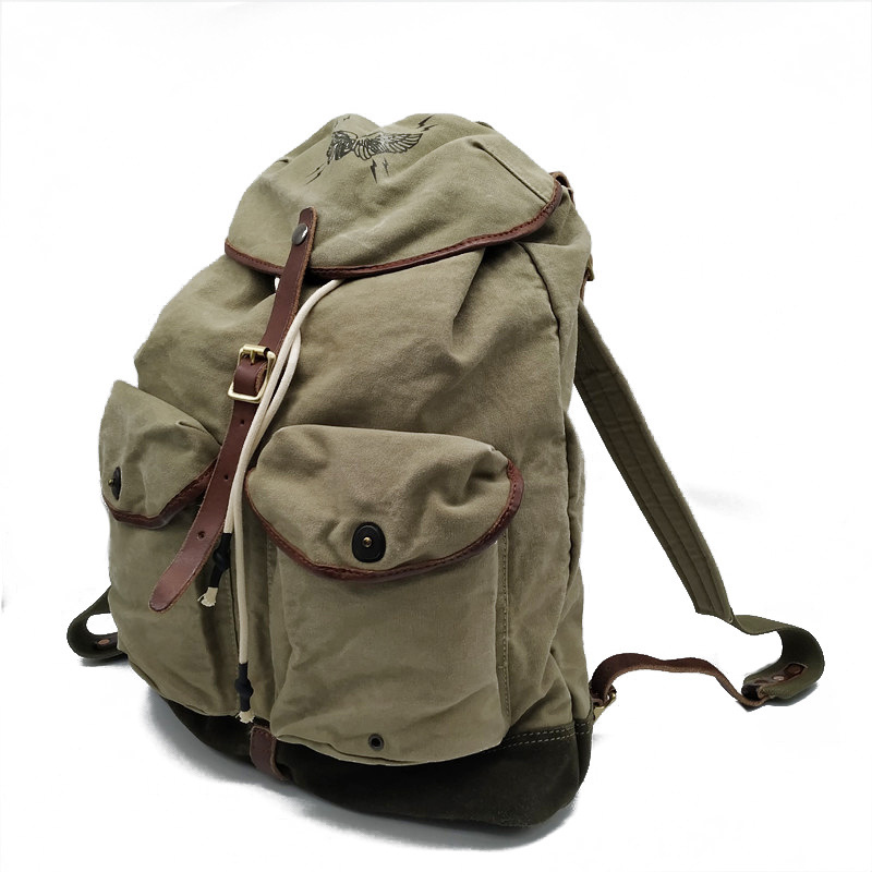 Canvas Backpack Casual - Zaino da Arrampicata Outdoor in Tela