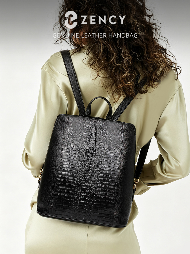 Leather Backpack Vintage - Zency Zaino da donna in pelle