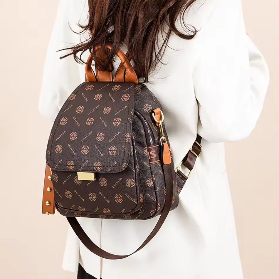 Zaino Retrò Stampato da Donna  - Leather Backpack Vintage recensione e prezzo