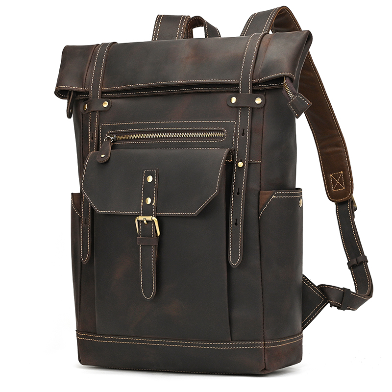 Zaino da uomo in pelle Crazy H - Leather Backpack Vintage recensione e prezzo