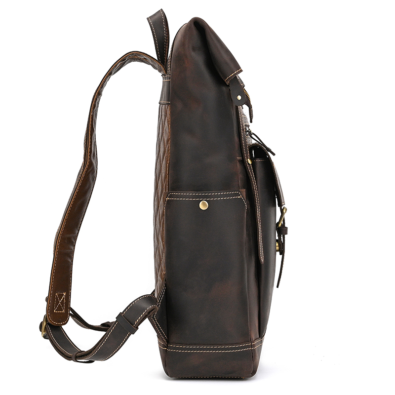 Zaino da uomo in pelle Crazy H - Leather Backpack Vintage recensione e prezzo