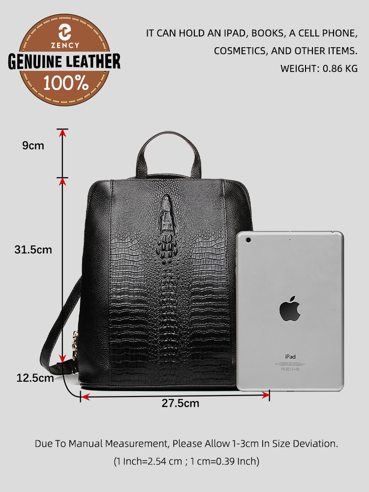 Zency Zaino da donna in pelle  - Leather Backpack Vintage recensione e prezzo