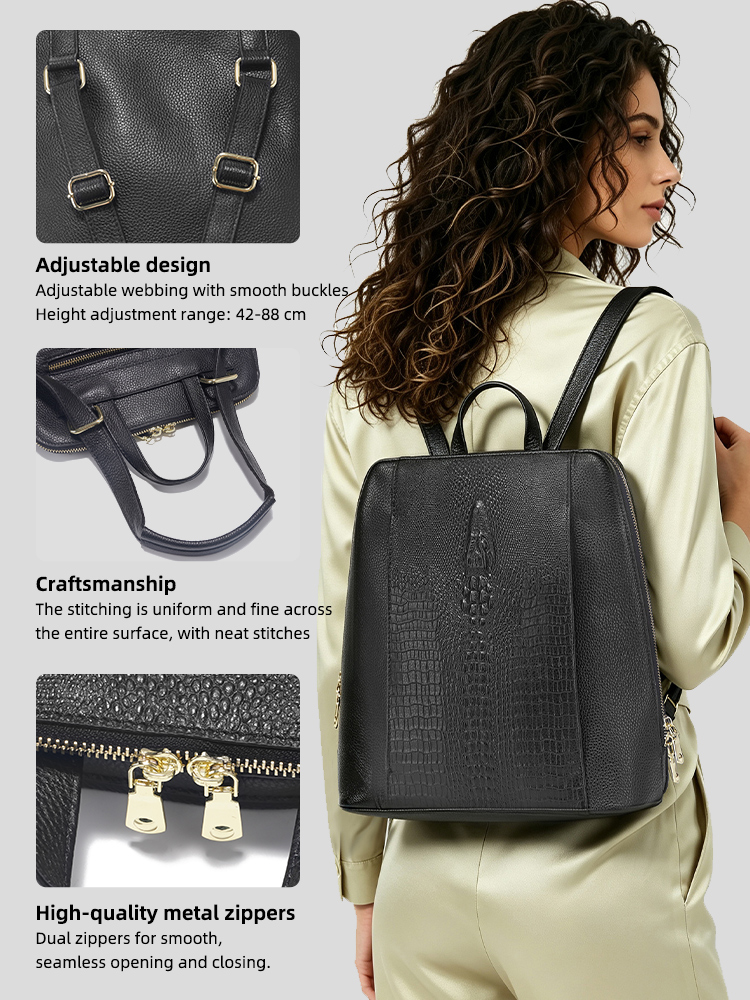Zency Zaino da donna in pelle  - Leather Backpack Vintage recensione e prezzo